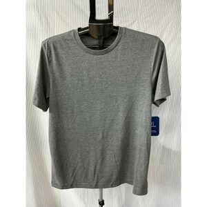 George Mens Crew Tee Charcoal Grey Heather Recycled Fibers T-Shirt Size M 38-40